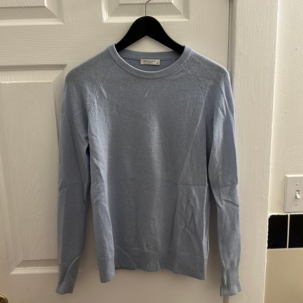 Equipment Light Blue Cashmere Sweater